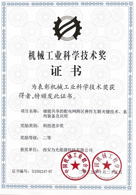 China Machinery Industry Science and Technology Award